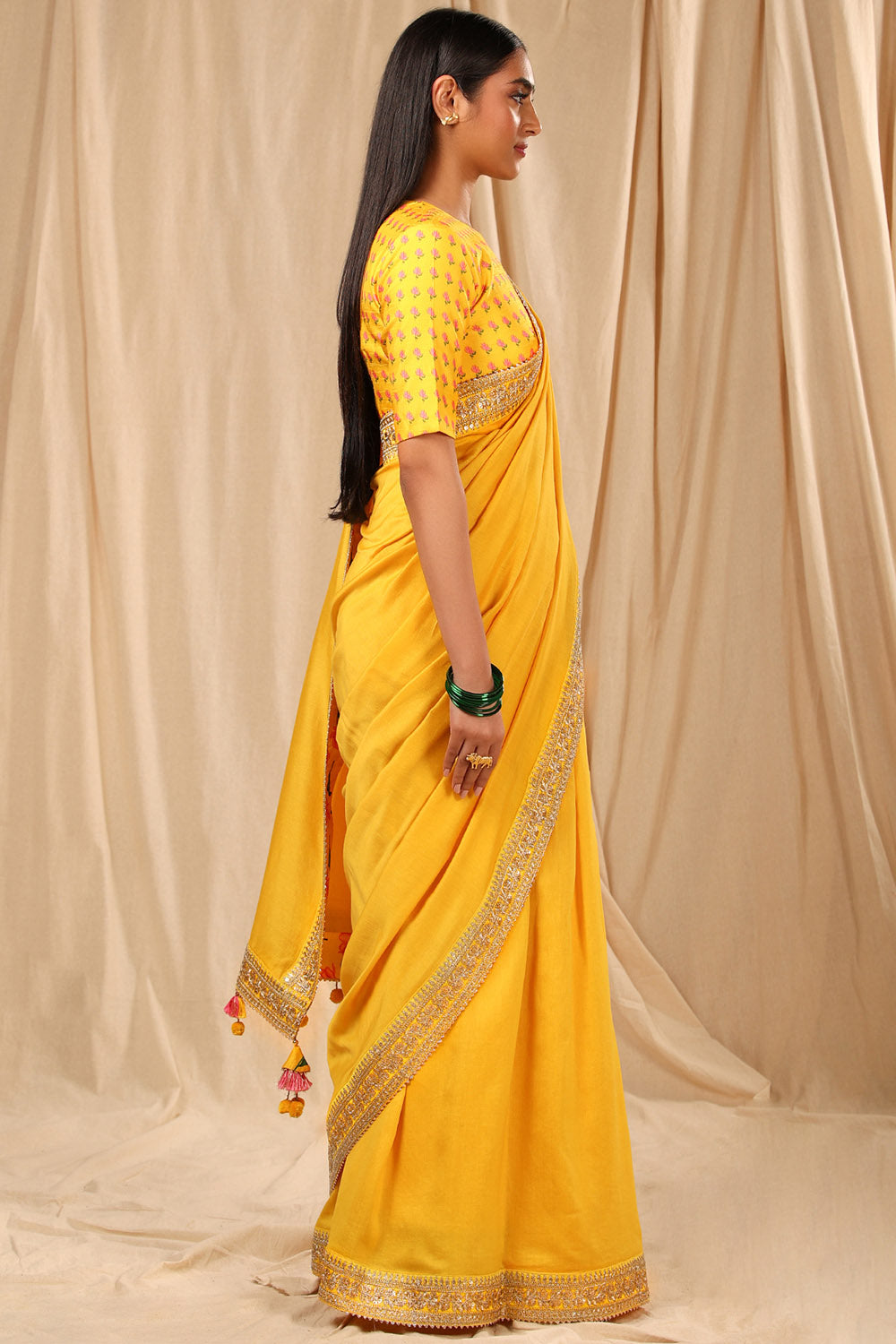 Yellow Lily Saree