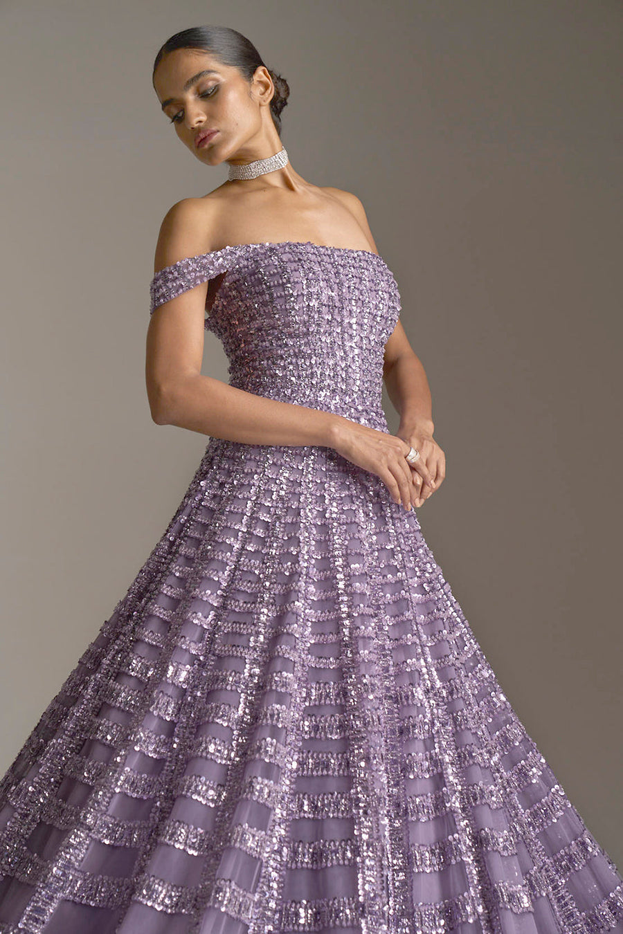 Mauve Sequin Gown