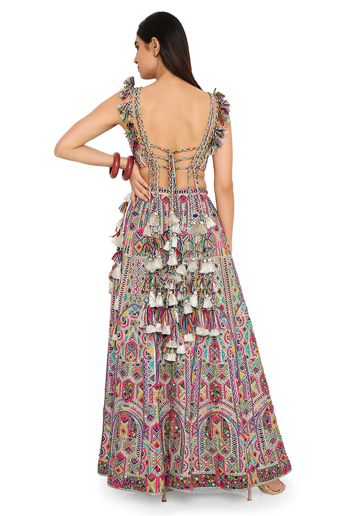 Off-White  Embroidered Sharara Set