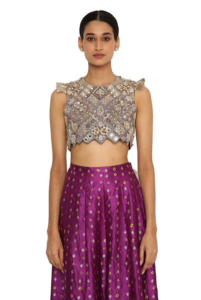 Belle Purple Skirt Set