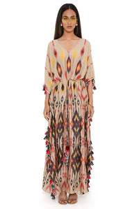 Mexico Print Silkmul Kaftan