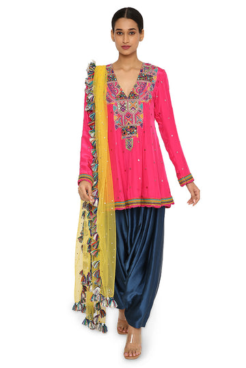 Medinna Hot Pink Kurta Set