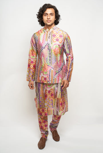 Faiz African Multi Colour Kurta Set