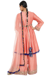 Hoor Anarkali With Churidar And Net Dupatta