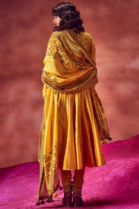 Yellow Resham Work Anarkali