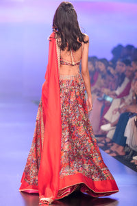 Surkh Laal  Lehenga with Blouse And Dupatta