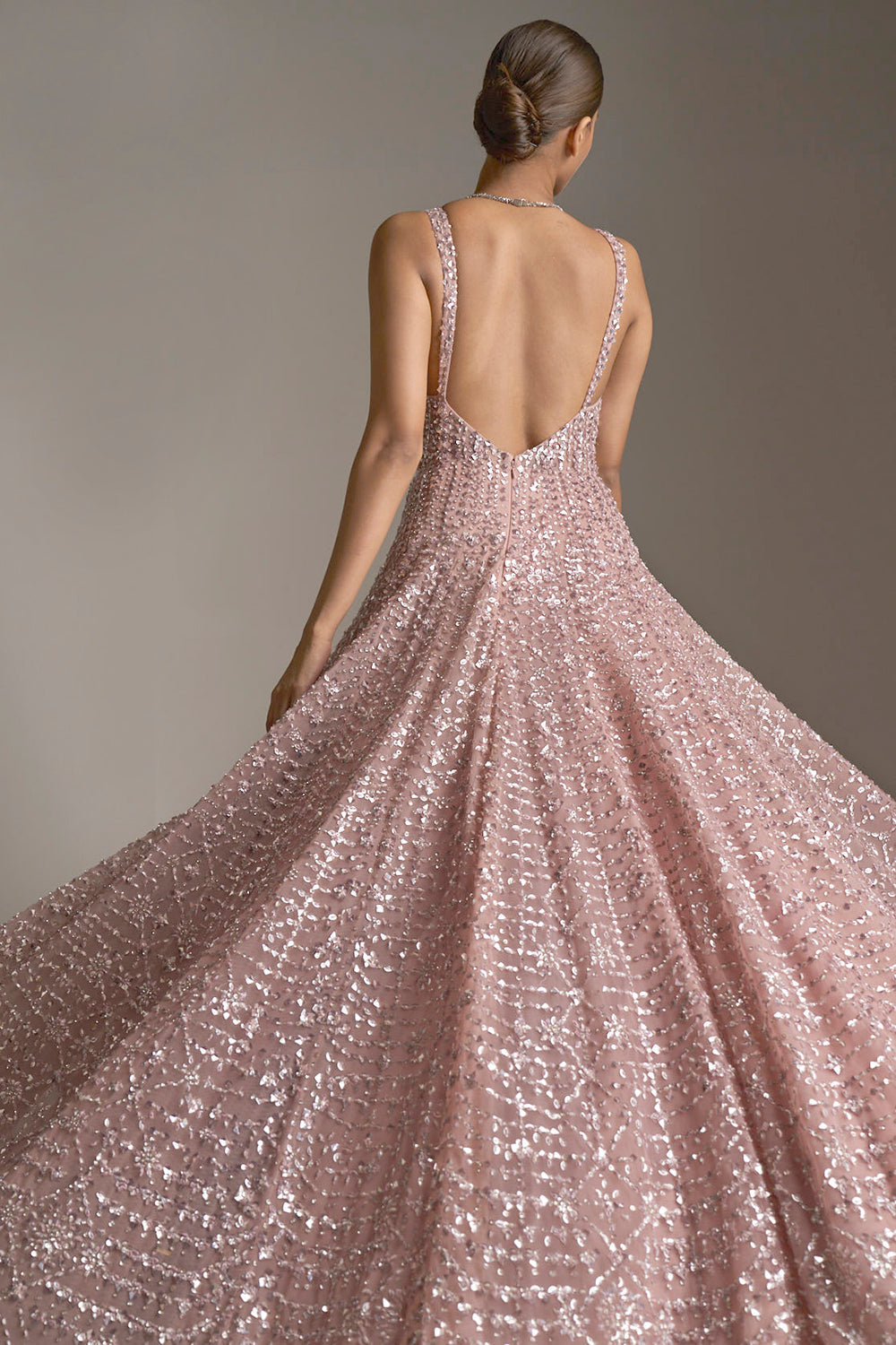 Rose Pink Sequin Gown