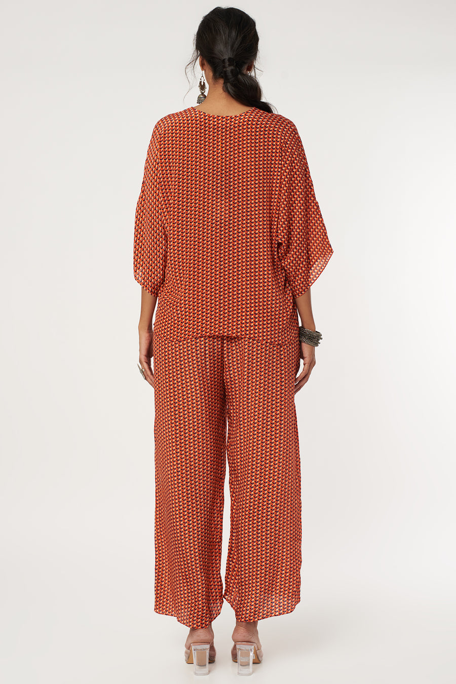 Orange Leaf Co-ord Set