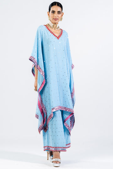 Ice Blue Kaftan Set