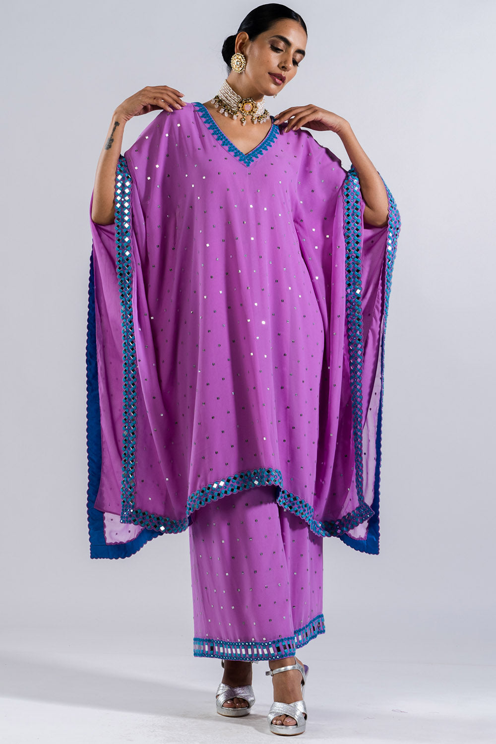 Mauve Kaftan Set